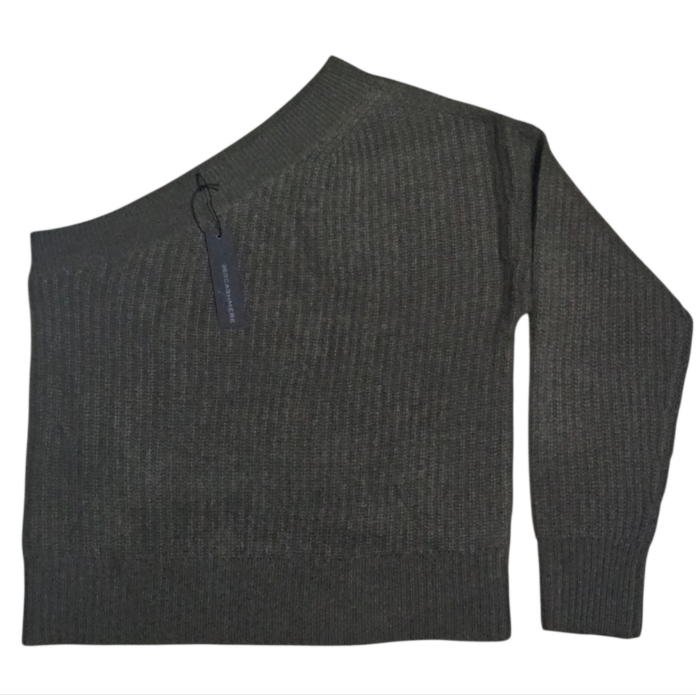 360 CASHMERE Lena One Shoulder Cashmere Sweater S Small - Picture 2 of 5